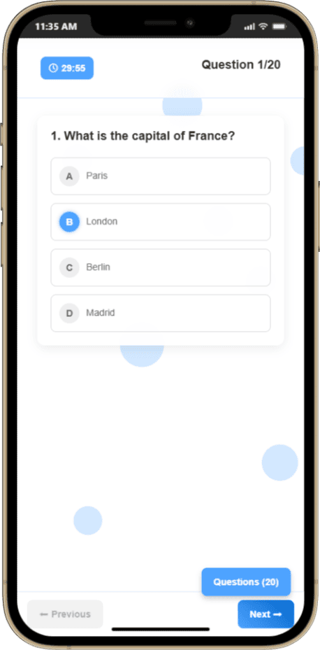 Exam & quiz app